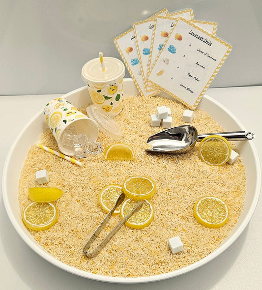 Lemonade Stand Sensory Bin